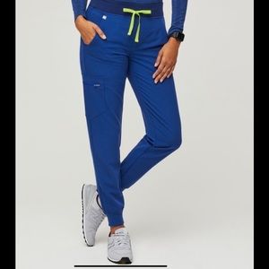 FIGS Zamora Jogger Scrub Pants Electric Blue XS Tall NWT